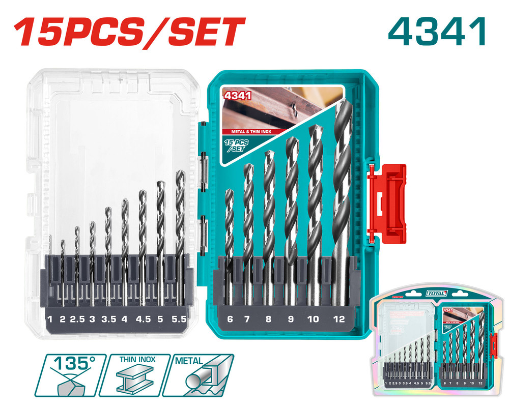 15 Pcs 4341 طقم ريش حديد
