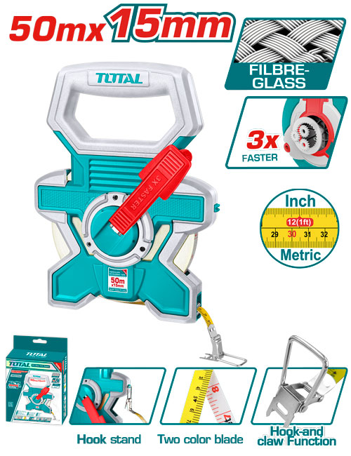 [TMTF18506] 50MX15MM  مازورة كيل فايبرغلاس