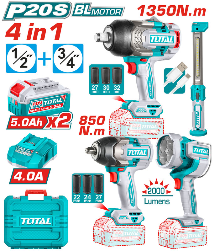 Cordless 4 pcs combo kit