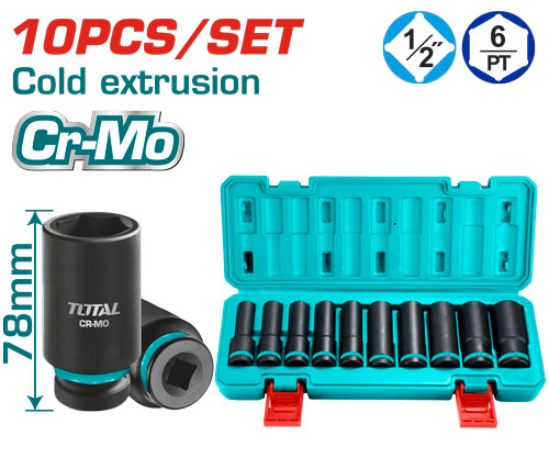 10PCS 1/2" طقم طربوش غميق