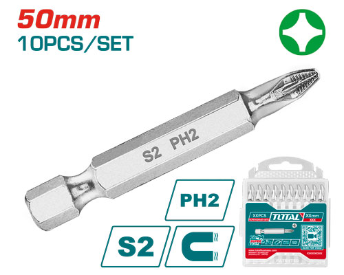 10PCS PH2X50mm طقم رأس مفك مقدح