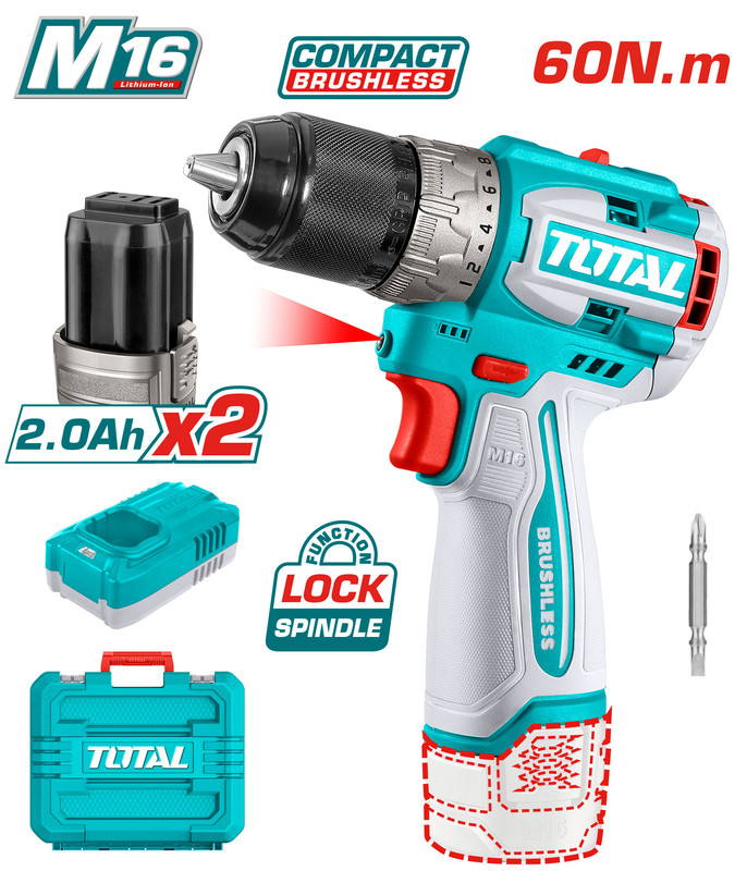 16VX2BX1CX2.0Ah (Compact)  مقدح بطاريتين ليثيوم شنطة صناعي