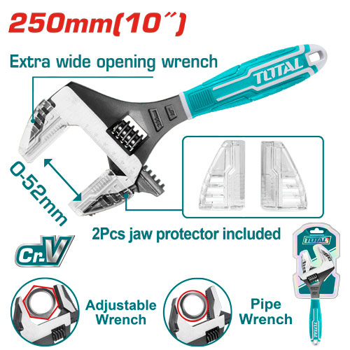 2 IN 1 10" مفتاح انكليزي و رنش