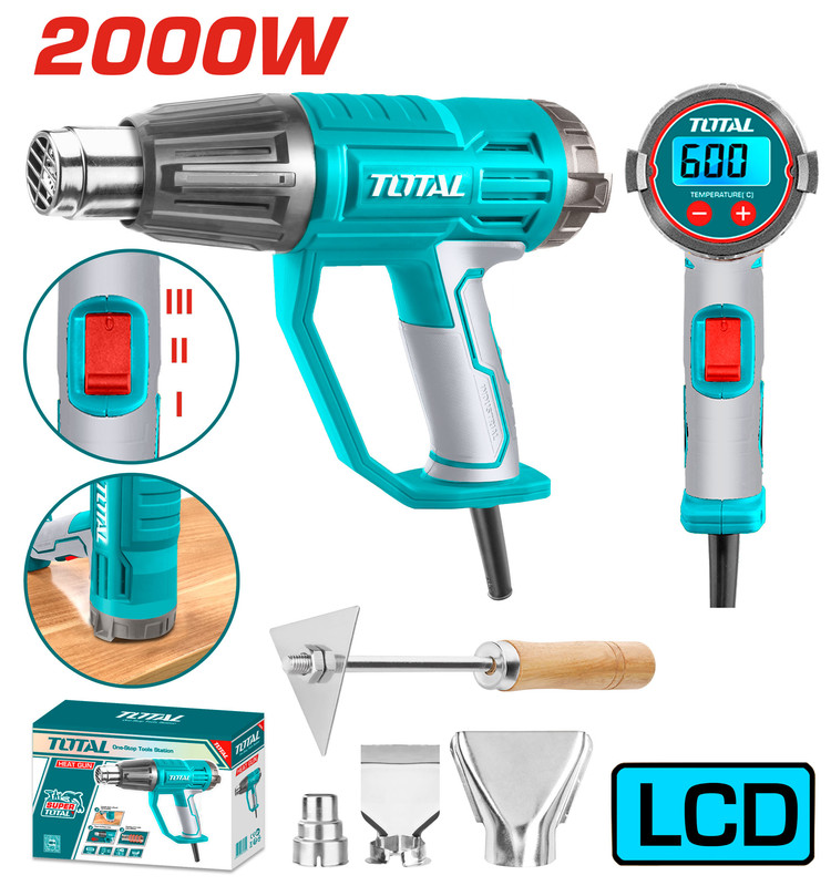 2000W سشوار حراري صناعي ديجيتال مع ركلاج