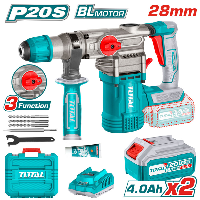 20VX28MMX2BX1C SDS Plus كومبرسور برم وتكسير عالبطارية