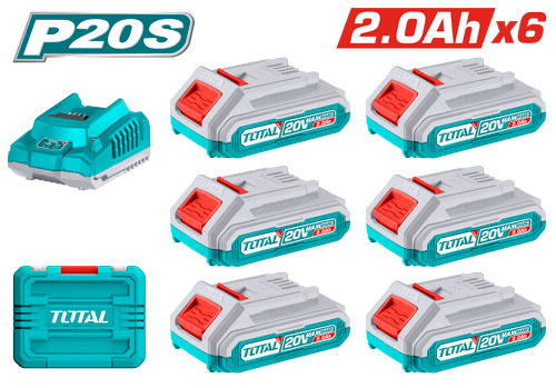 20VX6X2.0AH مجموعة بطاريات مع شاحن