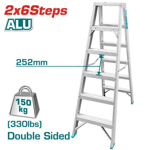 2X6 سلم المنيوم ميلتين