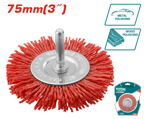 3" فرشاية تلميع نايلون على مقدح