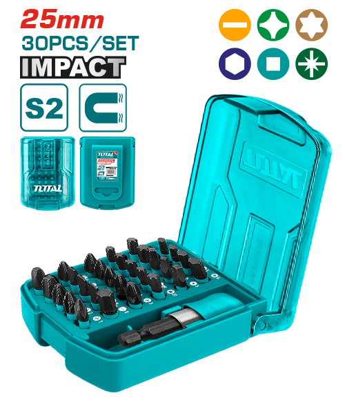 [TACSD18306] 30pcs طقم رؤوس مفكات مشكل+ادابتر صناعي
