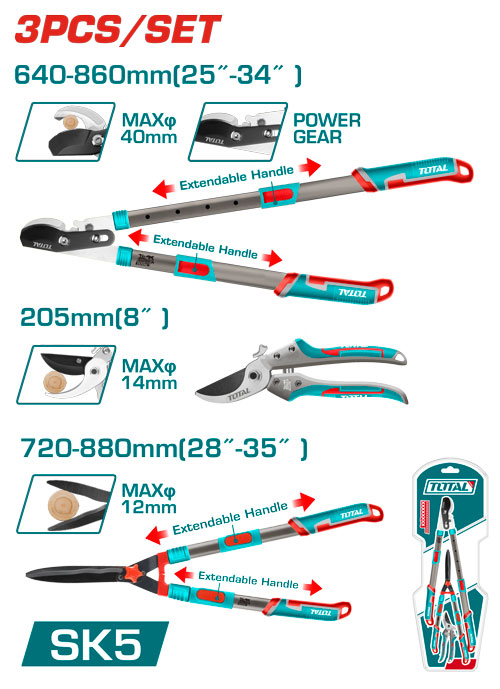 3PCS طقم شحالة تلسكوبيك