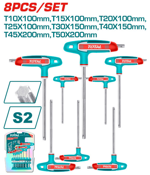 [THHW80836] 8 PCS T طقم مفتاح منجم مسكة