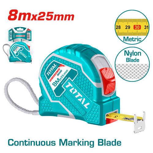 8MX25MM متر صناعي (شفرة ملبس نيلون) مرقم جهتين