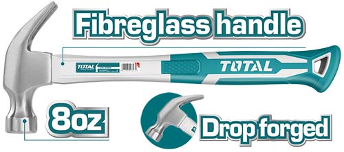 8oz/220g مطرقة نجار مسكة فايبر