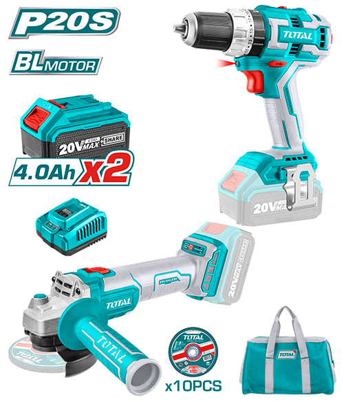 BL 20V مجموعة صاروخ+مقدح رجراج+2 بطارية كبيرة+شاحن+طقم ديسك