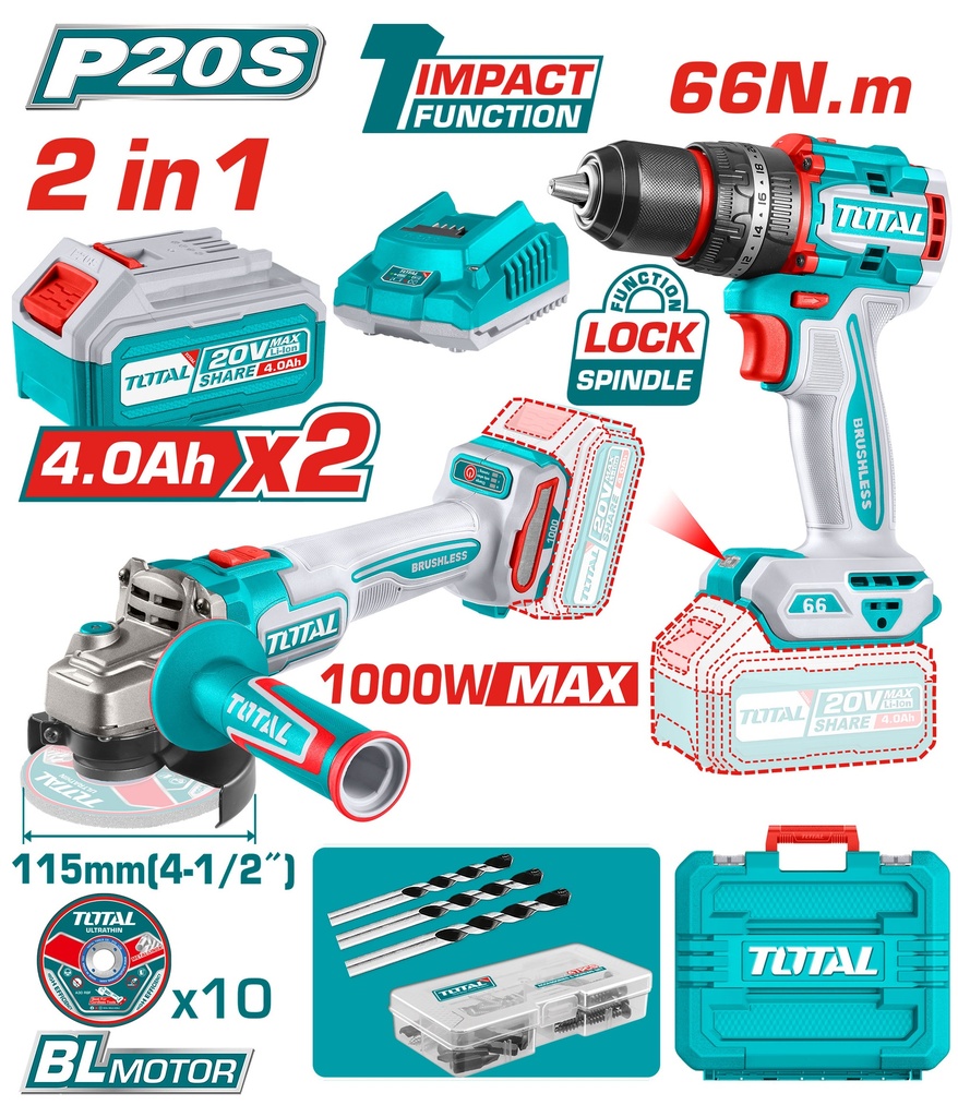 [TCKLI20273] 20VX4.0AhX2BX1C مجموعة صاروخ+مقدح رجراج