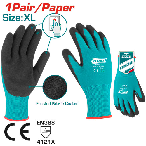 Nitrile XL كفوف مغطس خشن