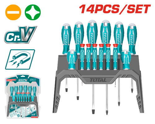 طقم مفكات 14 قطعة
