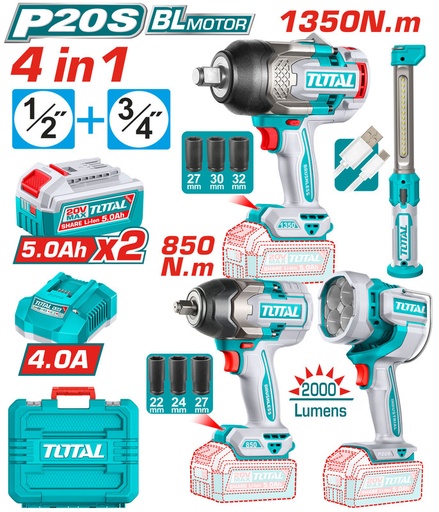[TOSLI250782] Cordless 4 pcs combo kit