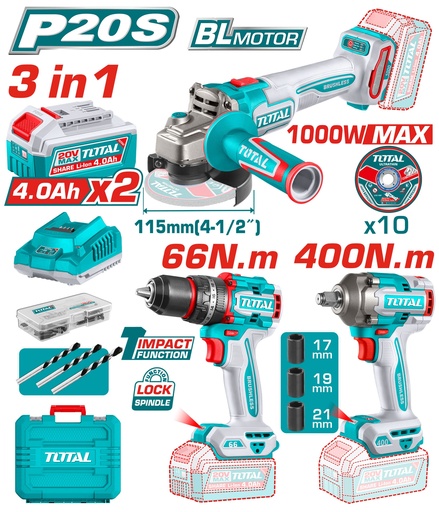 [TOSLI241291] Cordless 3 pcs combo kit