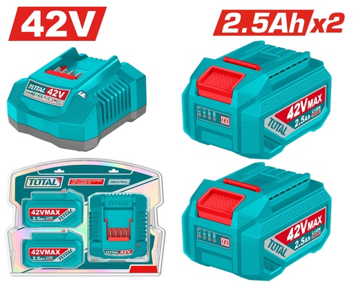 [TFBCPM25221] 42VX2.5Ah مجموعة بطاريات+شاحن