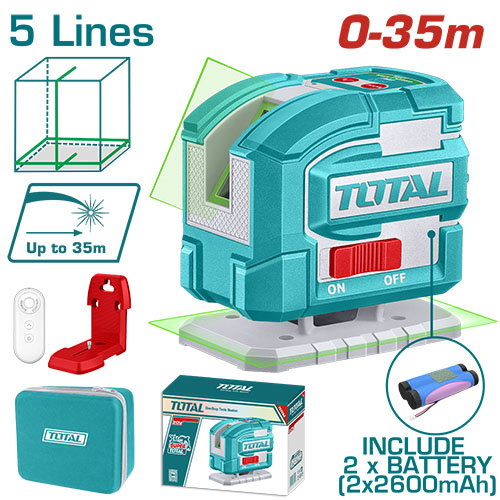[TLL306502] 35M ليزر شقلة اخضر 5 خطوط تشريج مع ريموت