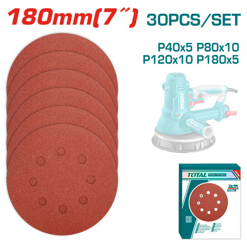[TAC180030] 30PCX7" مجموعة ورق حف