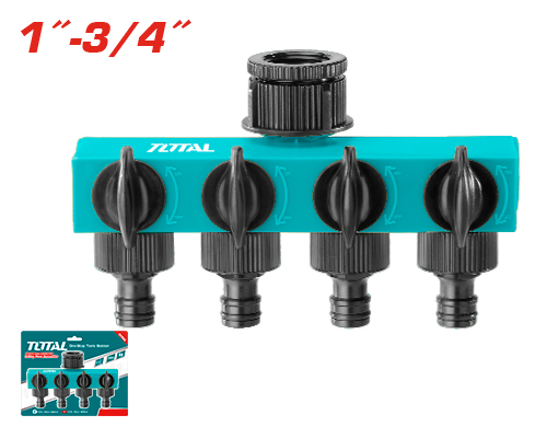 [THHC604101] 1"-3/4" وصلة 4 مخارج مع سكر