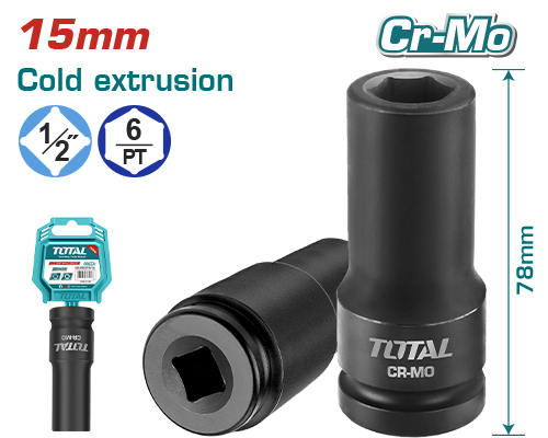 [THDIS12151L] 1/2"X15MM impact طربوش غميق صناعي