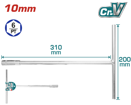 [THTSW1006] 10mm T مفتاح مسدس مسكة