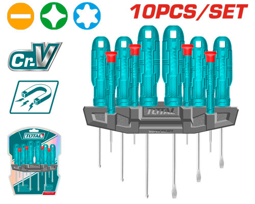 [THTDC251001] 10PCS طقم مفك براغي/مفك نواعم