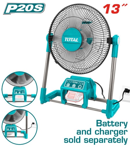 [TFALI2001] 12" 20V مروحة عالبطارية