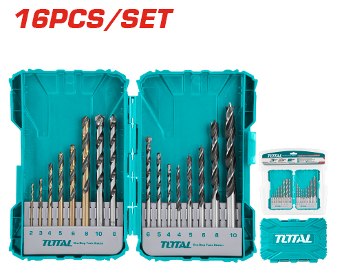 [TACSDL11601] 16PCS (طقم ريش (حديد-باطون-خشب