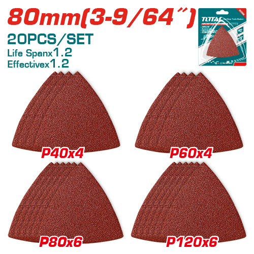 [TAC78080201] 20PCS طقم ورق حف مثلث احمر