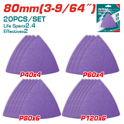 [TAC78080202] 20PCS طقم ورق حف مثلث بنفسجي