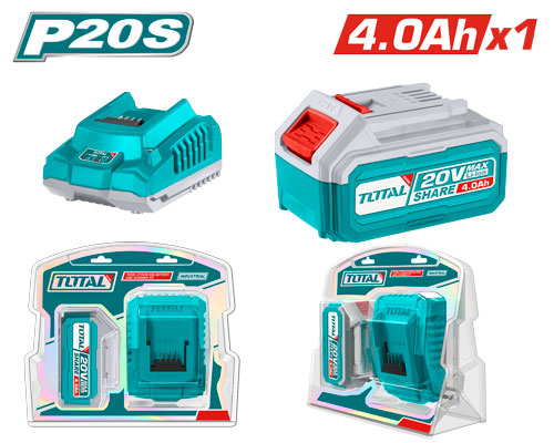 [TFBCPK1214] 20VX1X4.0AH مجموعة بطارية مع شاحن