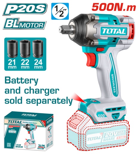 [TIWLI20501] 20VX500N.mX1/2'' Tool Only   فرد شد طربوش صناعي