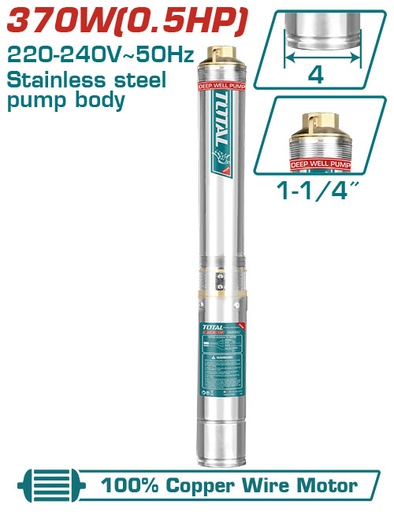 [TWP53701] 370W 0.5HP 48M طرمبة مياه بئر غاطسة