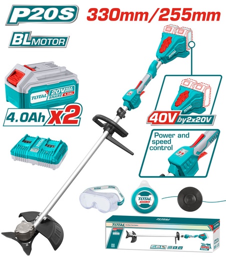 [TSTLI200285] 40Vx4.0Ah Brushless مكنة قص و تشحيل عالبطارية مسكة بالوسط