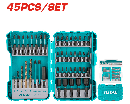 [TACSDL24502] 45PCS (طقم ريش (رووس مقدح-حديد-طرابيش مغنطيس