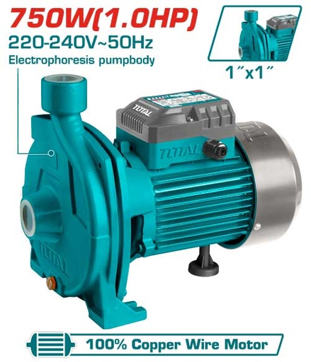 [TWP27506] 750W 1HP 110L/MIN طرمبة مياه توربين
