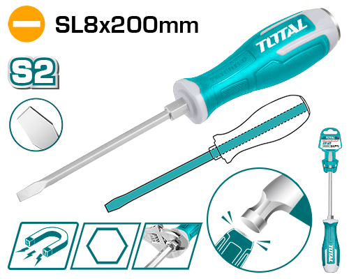 [THGS82006] 8.0X200MM مفك براغي ضرب شق