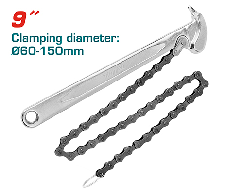 [THTCPW0916] 9"X150MM مفتاح فلتر زيت جنزير