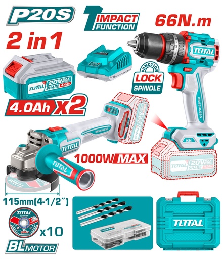 [TCKLI20273] 20VX4.0AhX2BX1C مجموعة صاروخ+مقدح رجراج