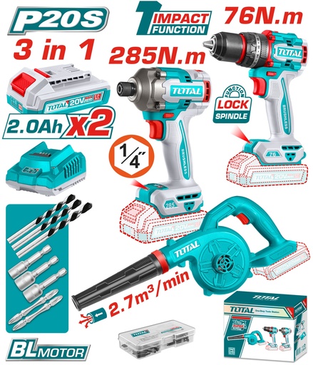 [TOSLI250182] Cordless 3 Pcs Combo Kit
