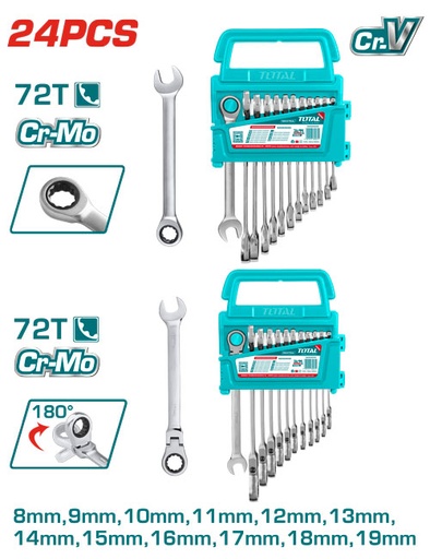 [THT103RK246] 24PCS مجموعة طقم شق مسنن طقطاق و مخلع