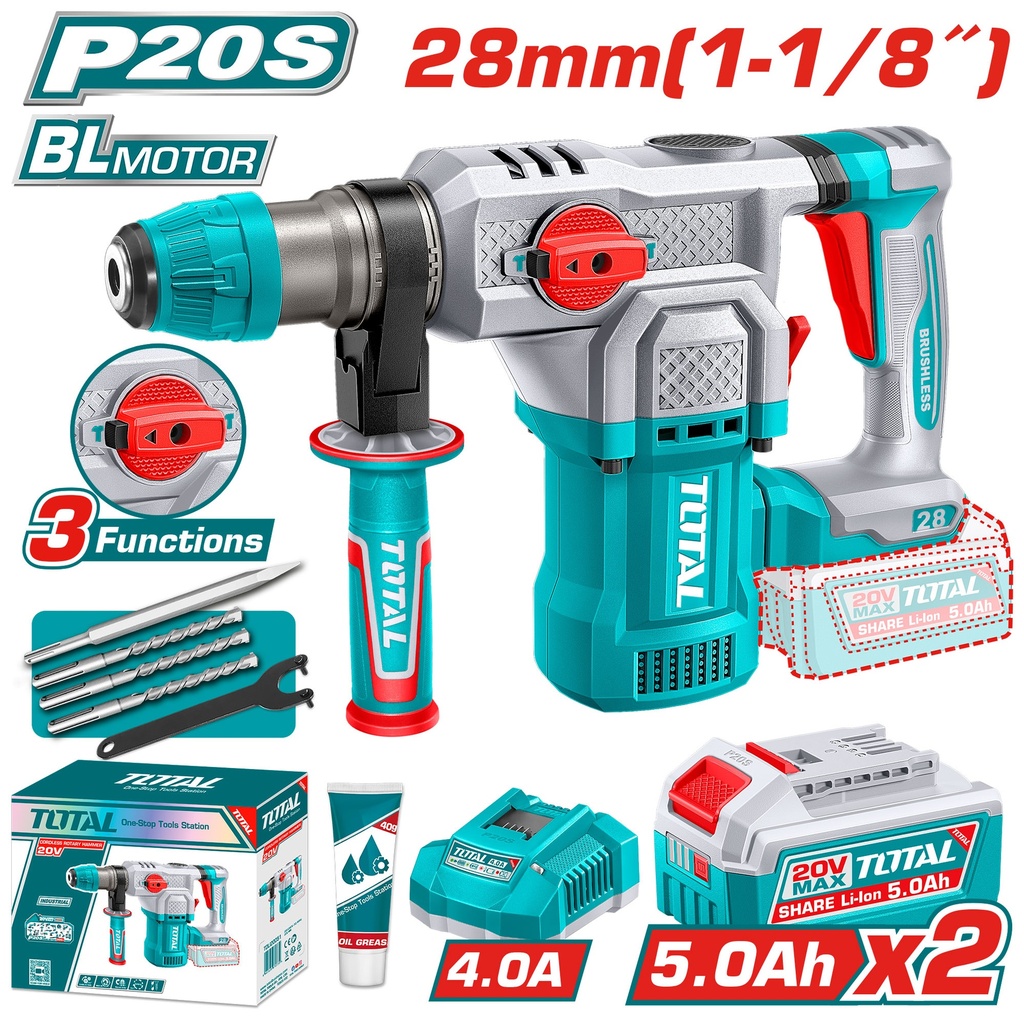 20VX28MMX2BX1C SDS Plus كومبرسور برم وتكسير عالبطارية