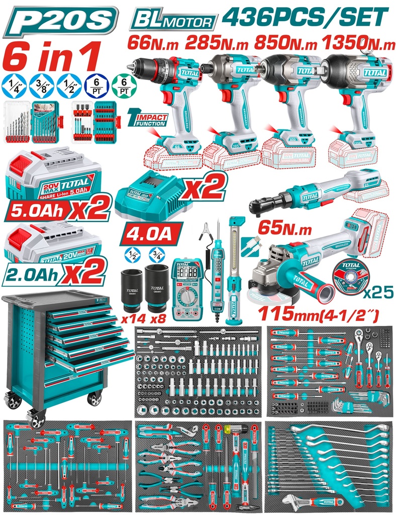 436 Pcs عرباية عدة كاراج صناعية