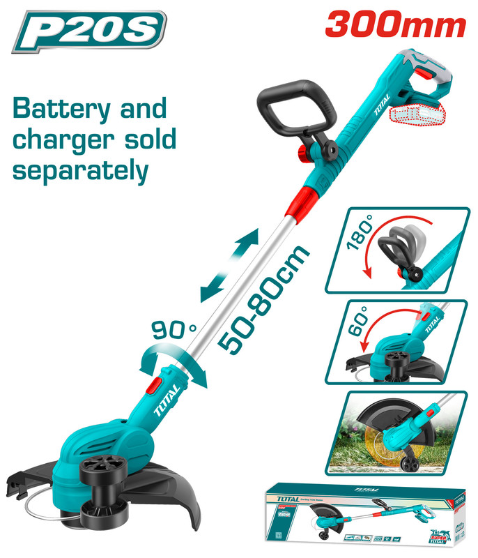 (TOOL ONLY) 20V مكنة قص غازون بطارية مع دولاب
