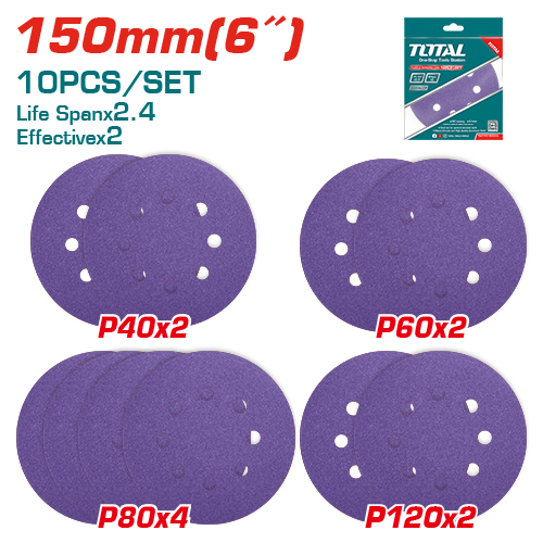 10 PCS 150mm(6") ورق حف برم شليخ شلاخ بنفسجي خشن
