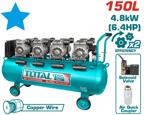 150Lx6.4HP كومبرسور هواء بدون